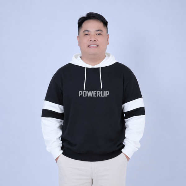 Áo khoác hoodie nam big size nỉ phối màu POWERUP trẻ trung H1038