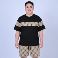 Đồ bộ nam big size sọc tartan chất vải Umi co giãn H1076