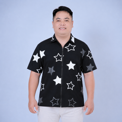 Áo polo nam big size phối dây kéo ngôi sao H1072