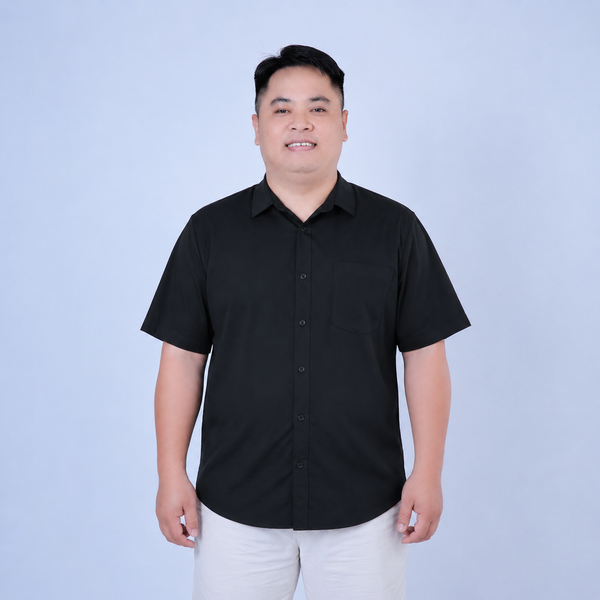 Áo sơ mi nam big size trắng đen có túi H105