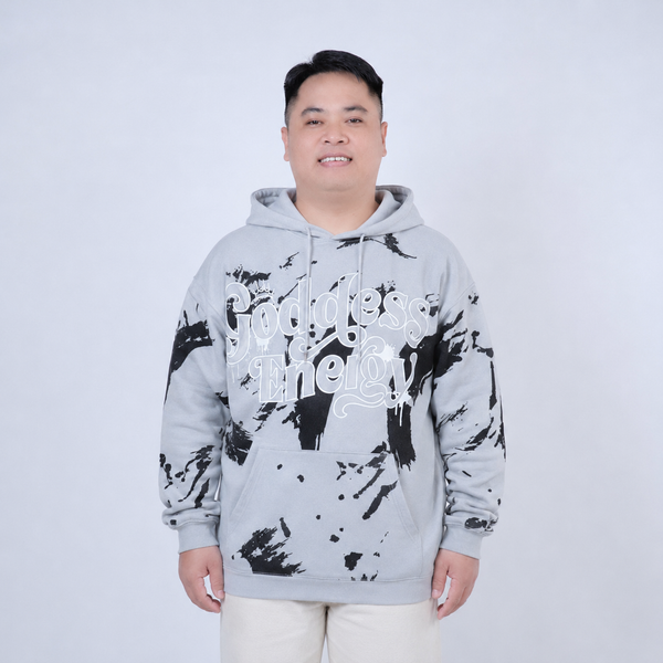 Áo khoác hoodie nam big size màu xám in lụa toàn thân H767