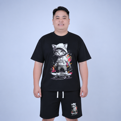 Đồ bộ nam big size in Mèo cá tính H964
