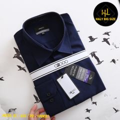 Áo sơ mi nam trơn tay dài big size kate lụa H020