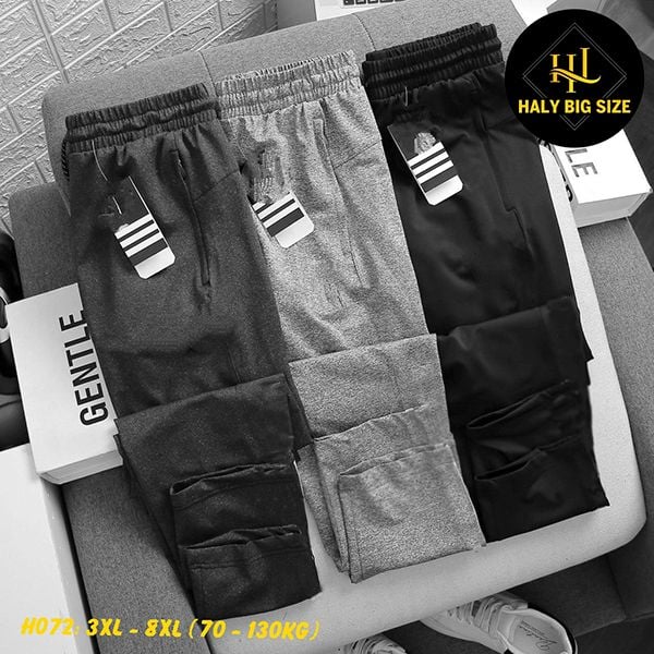 Quần jogger thun nam big size trơn H072
