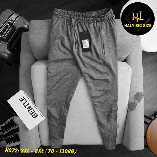 Quần jogger thun nam big size trơn H072