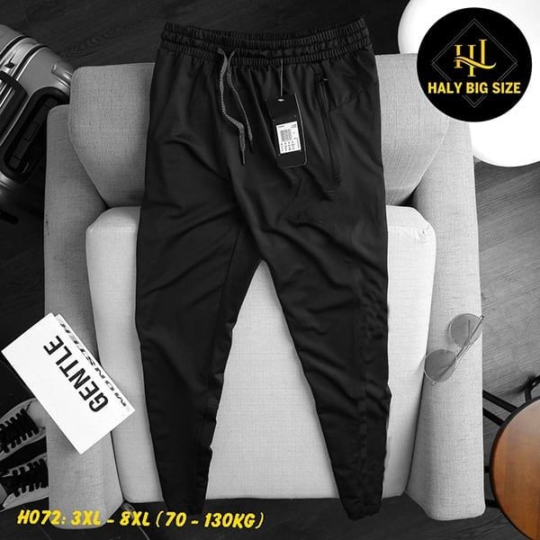 Quần jogger thun nam big size trơn H072