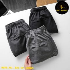 Quần jogger thun nam big size trơn ống túm H083