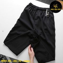 Quần jogger thun nam big size trơn ống túm H083