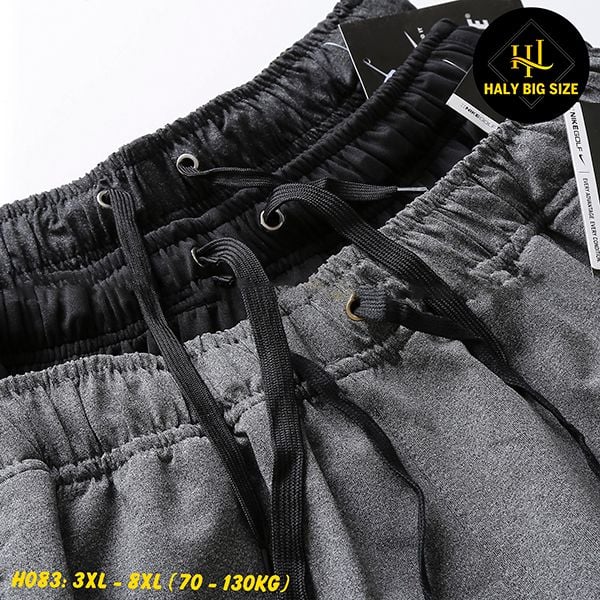 Quần jogger thun nam big size trơn ống túm H083