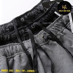 Quần jogger thun nam big size trơn ống túm H083