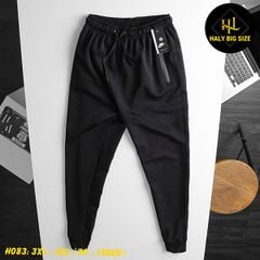 Quần jogger thun nam big size trơn ống túm H083