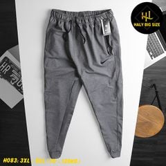 Quần jogger thun nam big size trơn ống túm H083