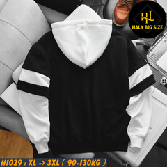 Áo khoác hoodie nam big size nỉ phối màu POWERUP trẻ trung H1038