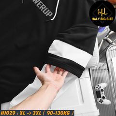 Áo khoác hoodie nam big size nỉ phối màu POWERUP trẻ trung H1038