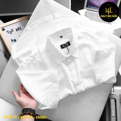 Áo sơ mi nam big size trắng đen có túi H105