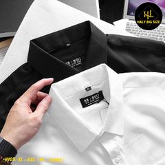 Áo sơ mi nam big size trắng đen có túi H105