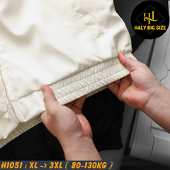 Áo khoác nam big size vải dù cổ bẻ phối sọc H1051