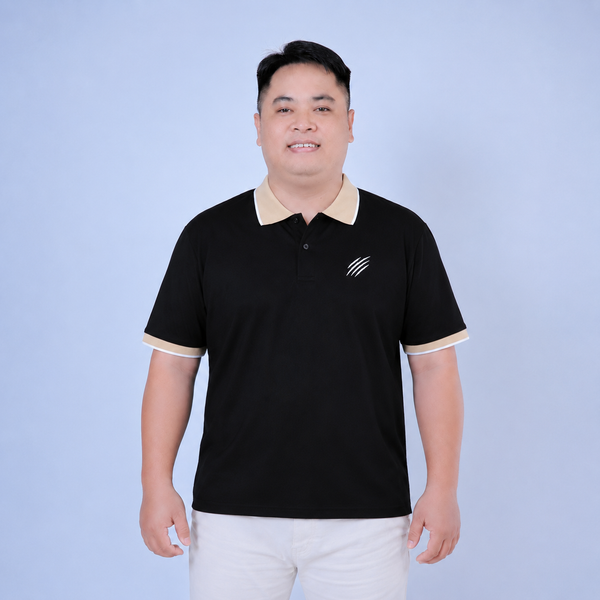 Áo polo nam big size phối cổ in họa tiết cào H1062
