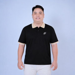 Áo polo nam big size phối cổ in họa tiết cào H1062