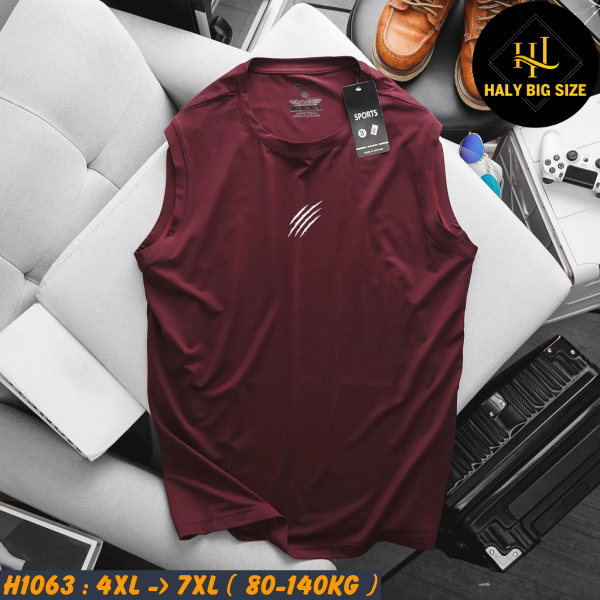 Áo thun lạnh ba lỗ nam big size in họa tiết cào H1063
