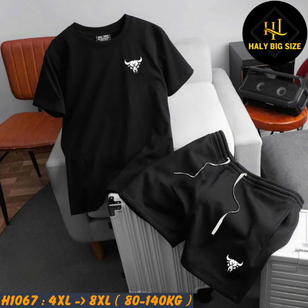 Đồ bộ nam big size cotton in hình cá tính H1067