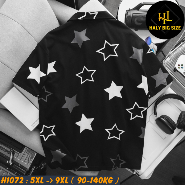 Áo polo nam big size phối dây kéo ngôi sao H1072