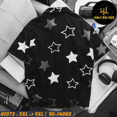 Áo polo nam big size phối dây kéo ngôi sao H1072
