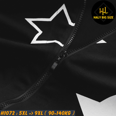 Áo polo nam big size phối dây kéo ngôi sao H1072