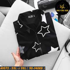 Áo polo nam big size phối dây kéo ngôi sao H1072