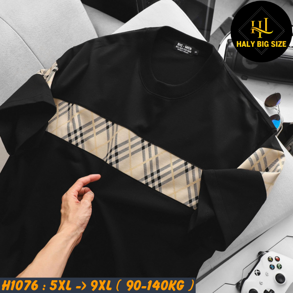 Đồ bộ nam big size sọc tartan chất vải Umi co giãn H1076
