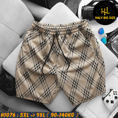 Đồ bộ nam big size sọc tartan chất vải Umi co giãn H1076