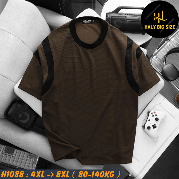 Áo thun nam big size chất tổ ong thoáng mát H1088