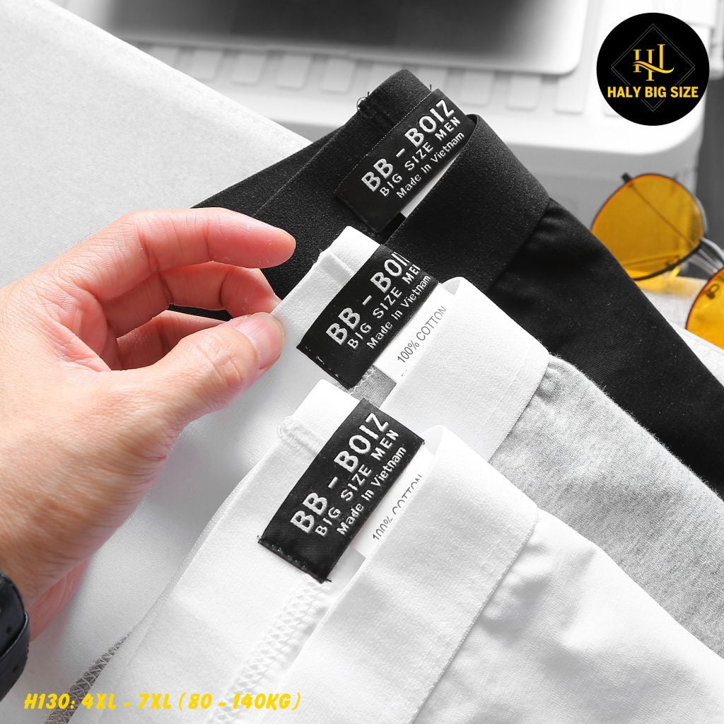 Set 3 quần lót đùi nam cotton big size H130