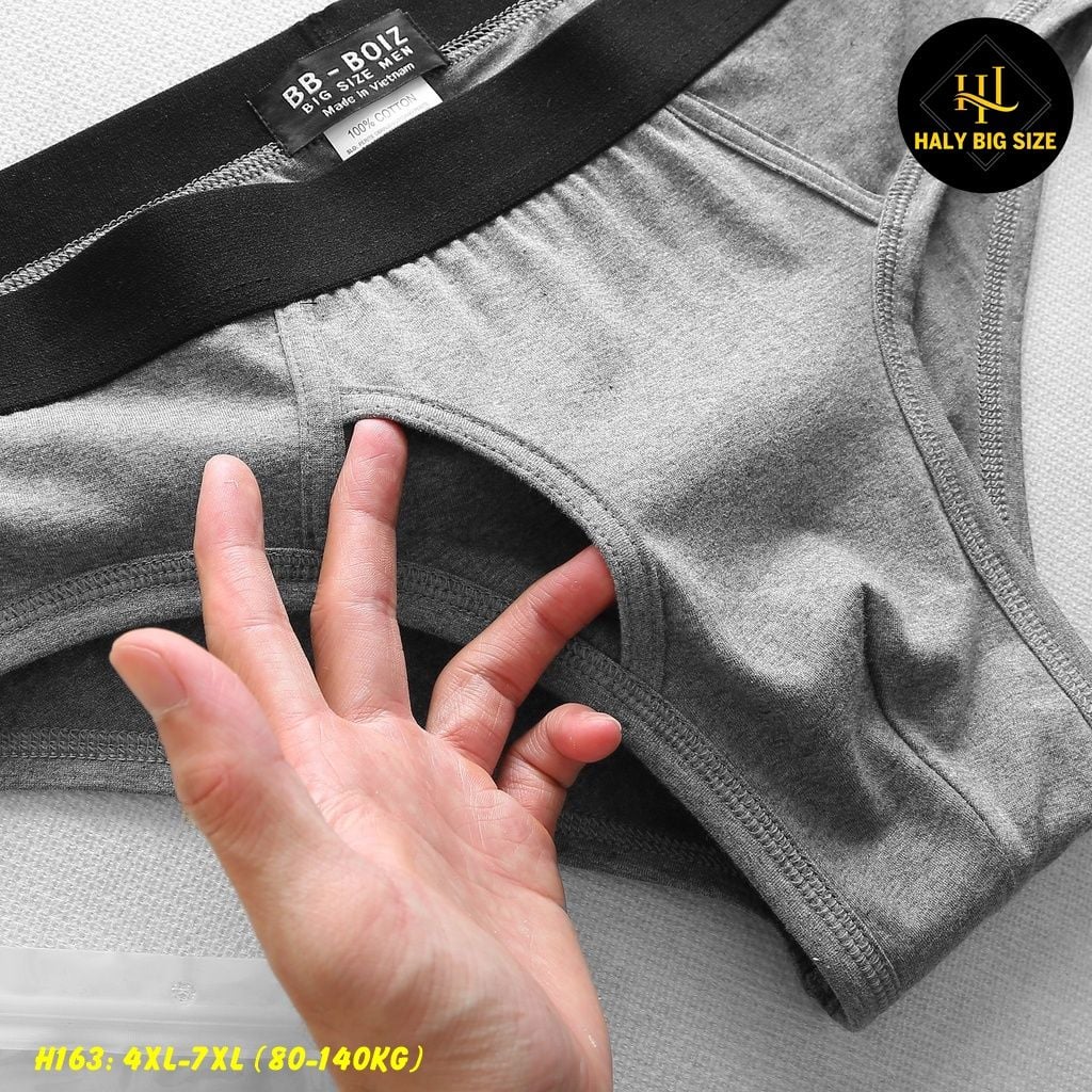Quần lót tam giác nam cotton big size H163-lẻ