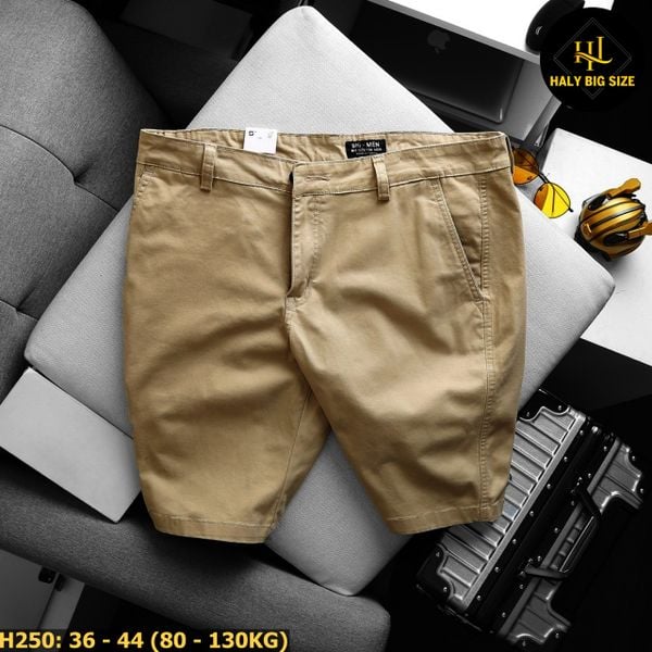 Quần short kaki nam big size H250