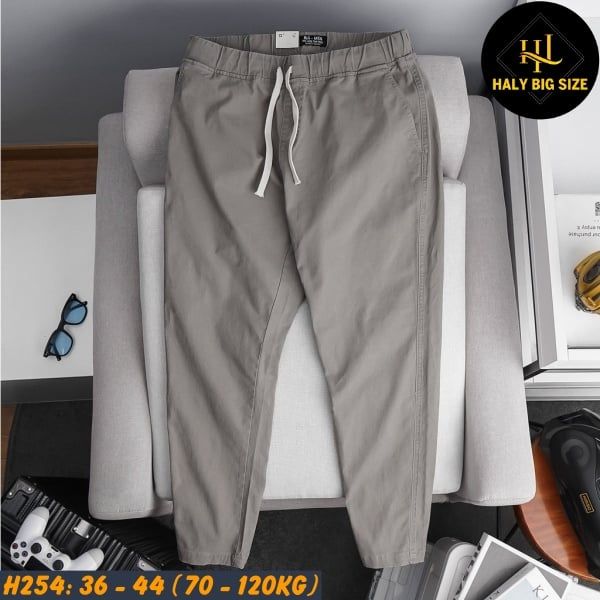 Quần kaki nam big size lưng thun thoải mái H254