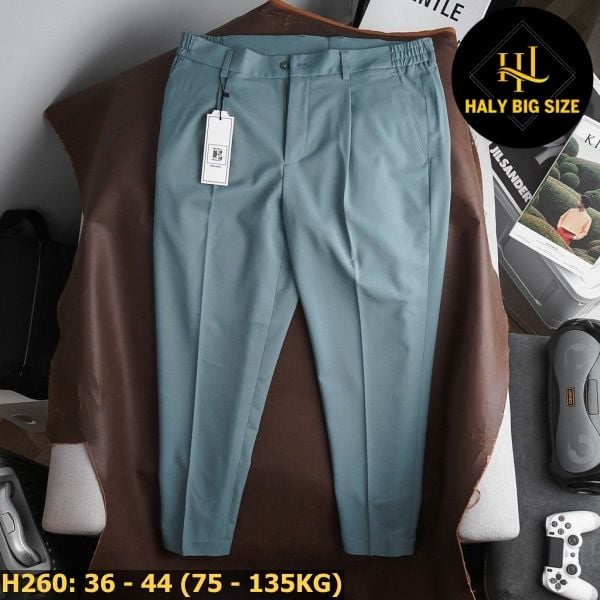 Quần tây nam big size lưng phối thun H260
