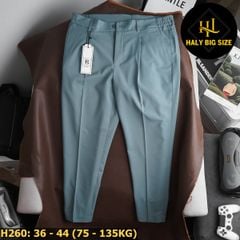 Quần tây nam big size lưng phối thun H260