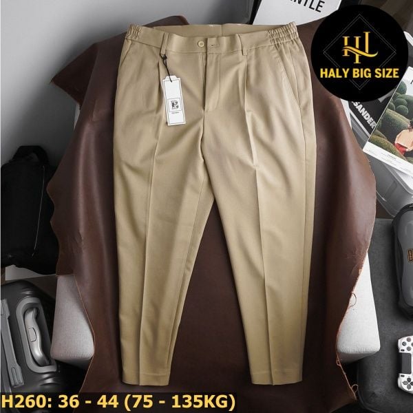 Quần tây nam big size lưng phối thun H260