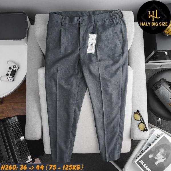 Quần tây nam big size lưng phối thun H260