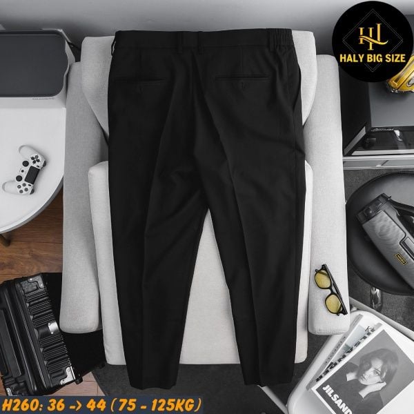 Quần tây nam big size lưng phối thun H260