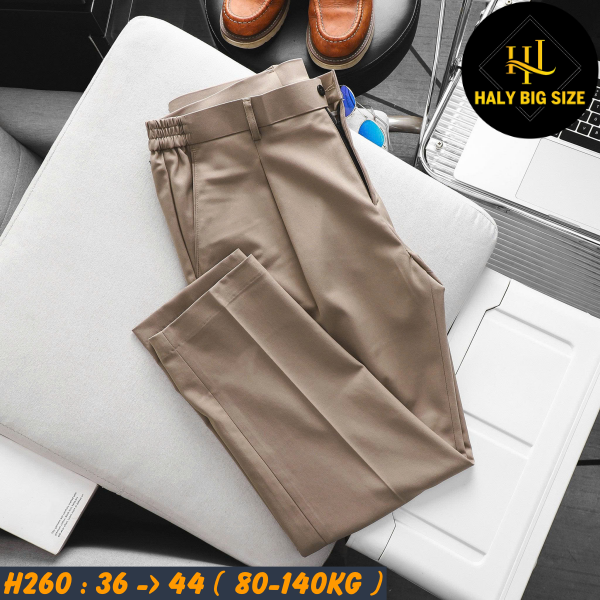 Quần tây nam big size lưng phối thun H260