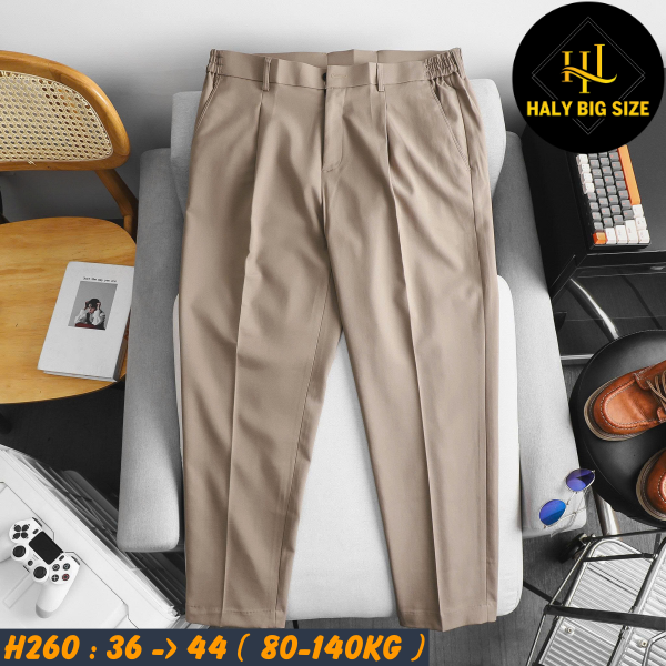 Quần tây nam big size lưng phối thun H260
