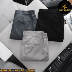 Quần tây nam big size lưng phối thun H260