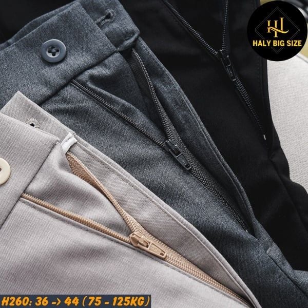 Quần tây nam big size lưng phối thun H260
