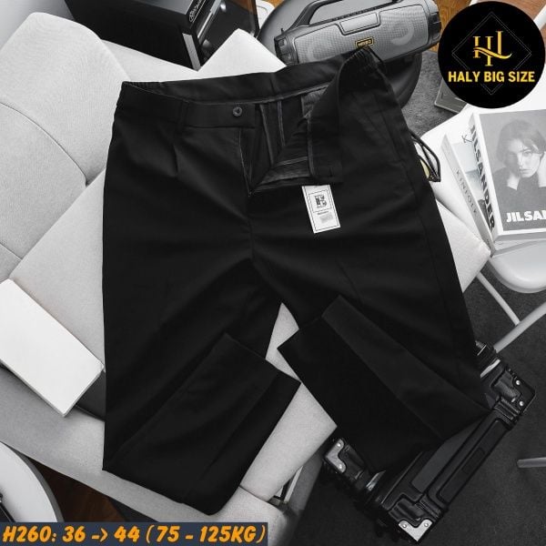 Quần tây nam big size lưng phối thun H260