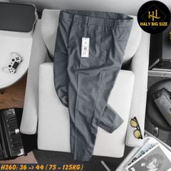 Quần tây nam big size lưng phối thun H260