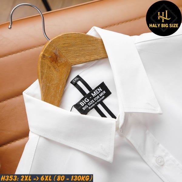Áo sơ mi nam big size công sở vải kate Mỹ cao cấp H353