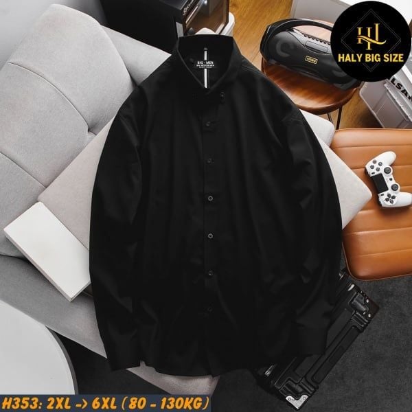 Áo sơ mi nam big size công sở vải kate Mỹ cao cấp H353