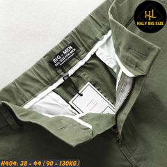 Quần short kaki nam lưng thun big size H404